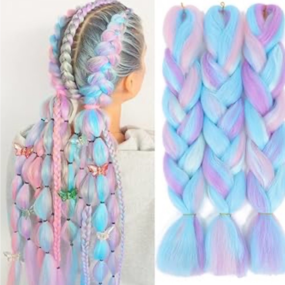 Dolls Kill Multicolor Braiding Hair Extensions